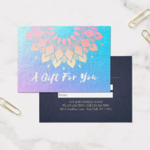 Certificat cadeau instructeur YOGA Gold Foil Manda