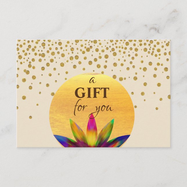Certificat cadeau Lotus Fleur Yoga Méditation (Devant)