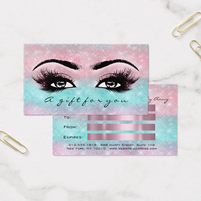 Certificat cadeau Ocean Rose Lashes Maquillage (Bureau)