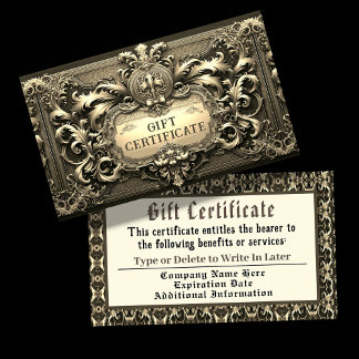 Certificat cadeau Pourcentage or