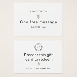 Certificat-cadeau professionnel de masseur