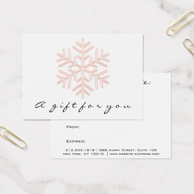 Certificat cadeau Rose de maquillage rose neige de (Bureau)