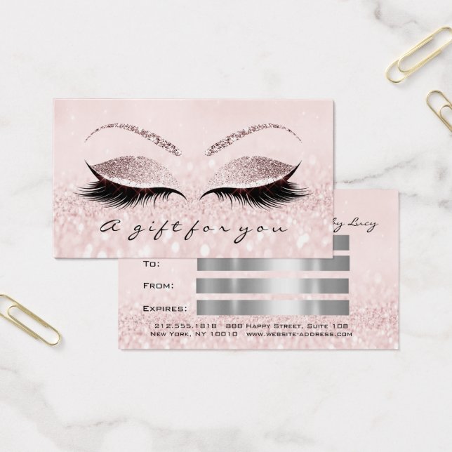 Certificat cadeau Silver Pink Lash Extension Maqui (Bureau)