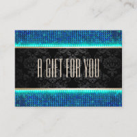 Certificat cadeau Turquoise et bleu moderne
