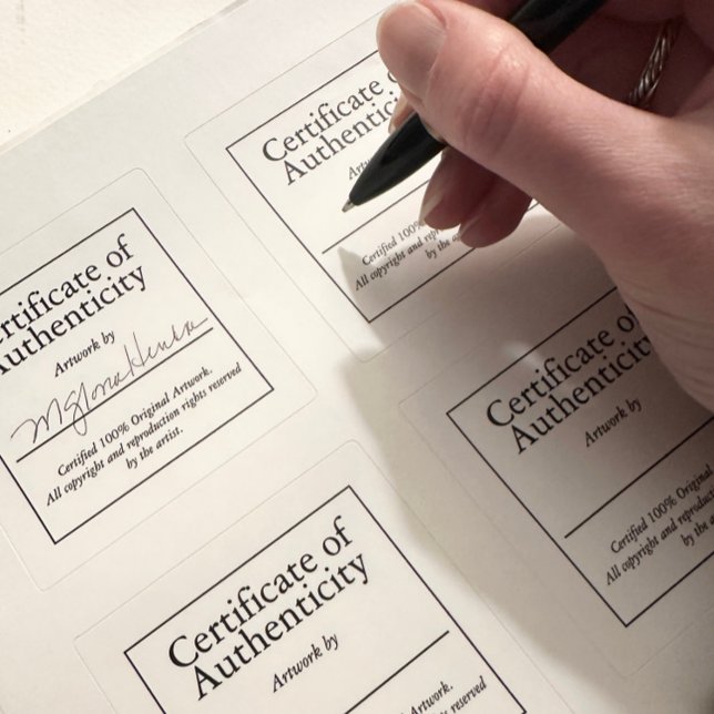 Certificat d'authenticité Art Signature Sticker (Créateur téléchargé)