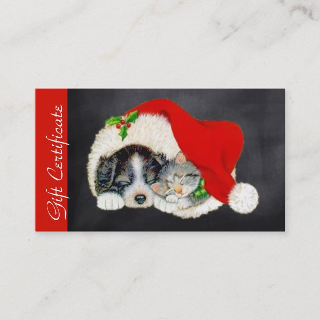 Certificat de cadeau de Noël pour des amants (Devant)