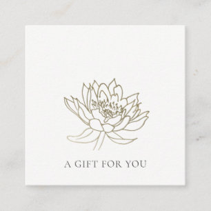 CERTIFICAT DE CADEAU FLORAL FAUX OR LOTUS