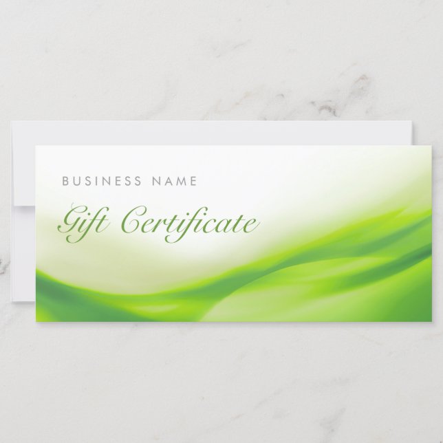 Certificat de carte cadeau Green Wave (Devant)