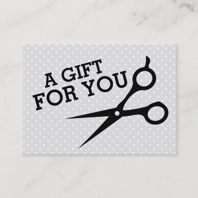 certificat de chèque-cadeau de coiffeur de (Devant)