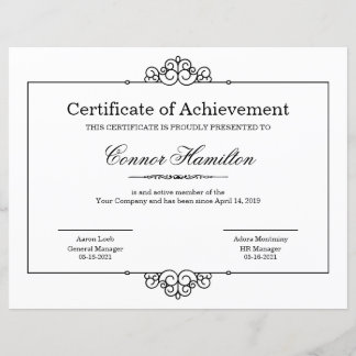 Certificat de Modèle d'appréciation