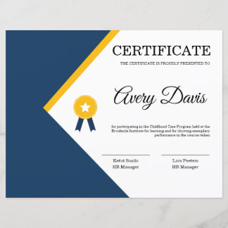 Certificat de Modèle d'appréciation