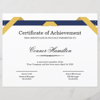 Certificat de Modèle d'appréciation
