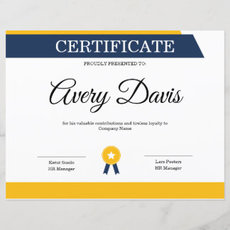 Certificat de Modèle d'appréciation