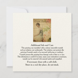 Certificat de Modèle d'authenticité pour l'artiste