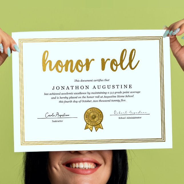 Certificat de tableau d'honneur (Créateur téléchargé)