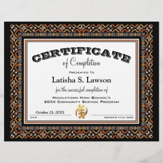 Certificate African Colour Mud Cloth CMC1 Border