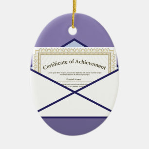 Certificate in Envelope Vector Ceramic Ornament