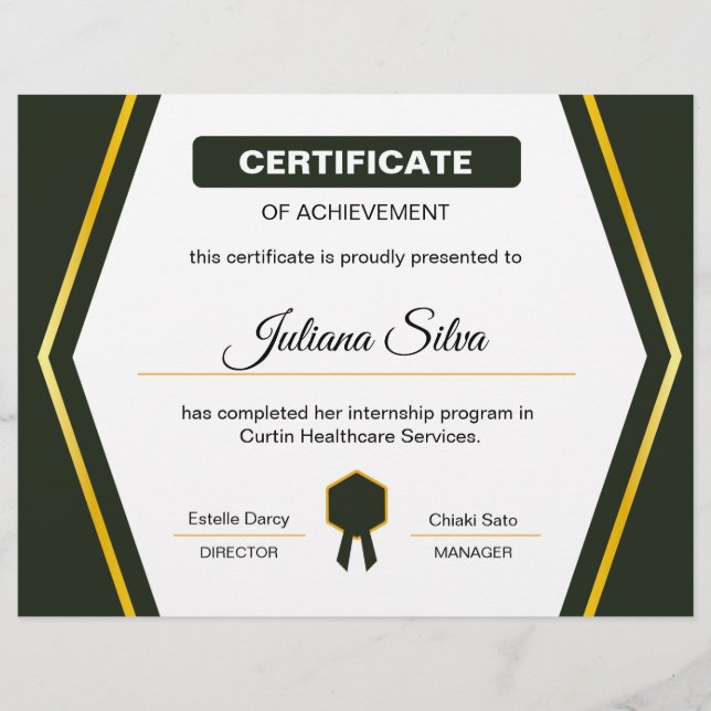 Certificate of Acheivement Template Flyer (Front)