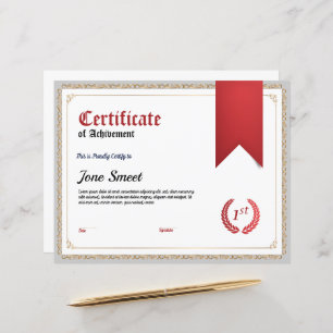 Certificate of Achievement Template – Customizable