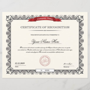 Certificate Of Appreciation