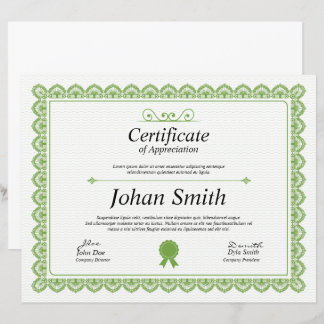 Certificate Of Appreciation Template