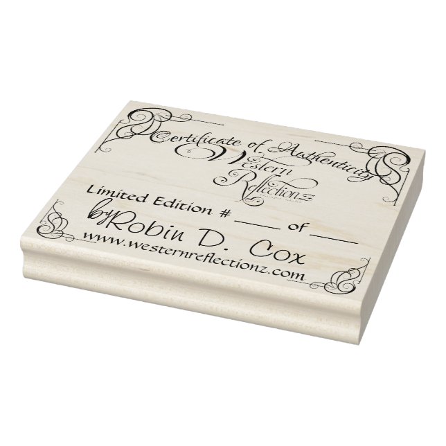 Certificate of Authenticity ~ Limited Edition Rubber Stamp (Stamp)