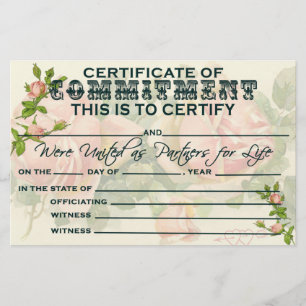 Certificate of Commitment