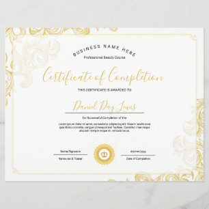 Certificate of completion
