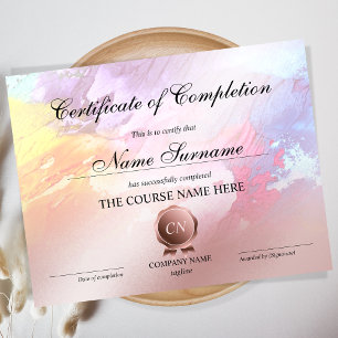 Certificate of Completion Award Course Abstract