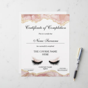 Certificate of Completion Award Course Completion
