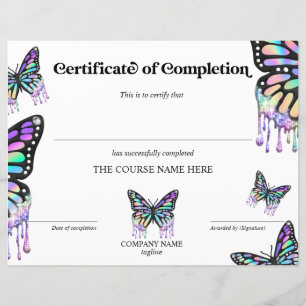 Certificate of Completion Award Course Completion