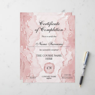 Certificate of Completion Award Course Completion