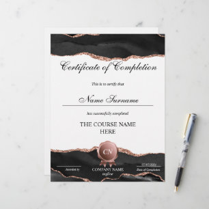 Certificate of Completion Award Course Completion
