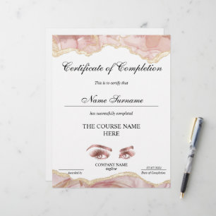 Certificate of Completion Award Course Completion