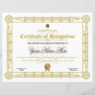 Certificate Of Recognition