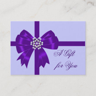 Certificats Cadeaux Purple Bow Lavender Purple