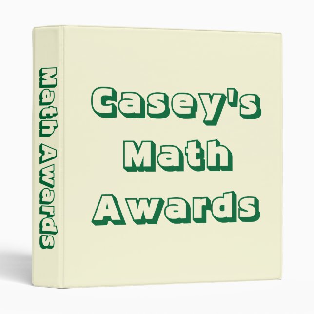 Certificats de mathématiques et Classeur de souven (Devant/Côté)