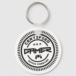 ✪ Certified 𝗚𝗔𝗠𝗘𝗥 Cool Logo Stamp for Gamers Keychain