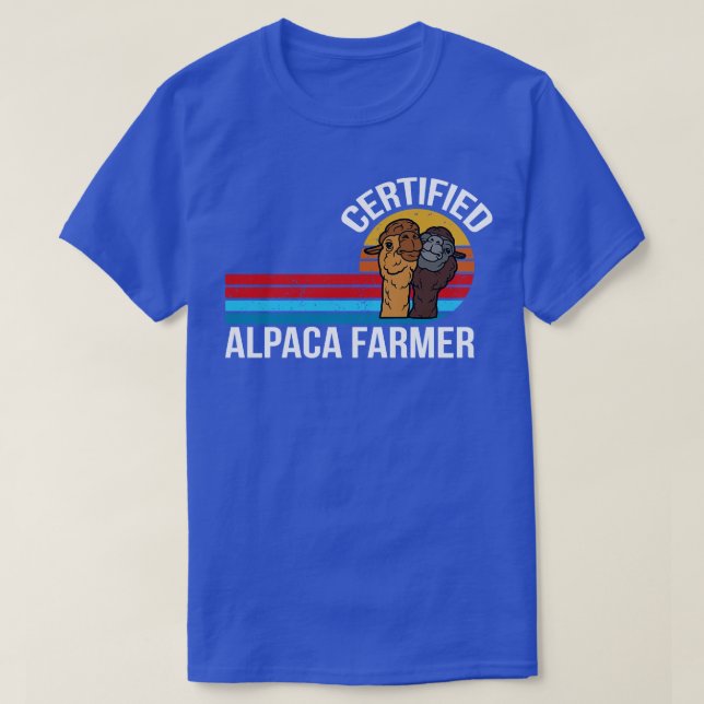 Certified Alpaca Farmer retro vintage T-Shirt (Design Front)