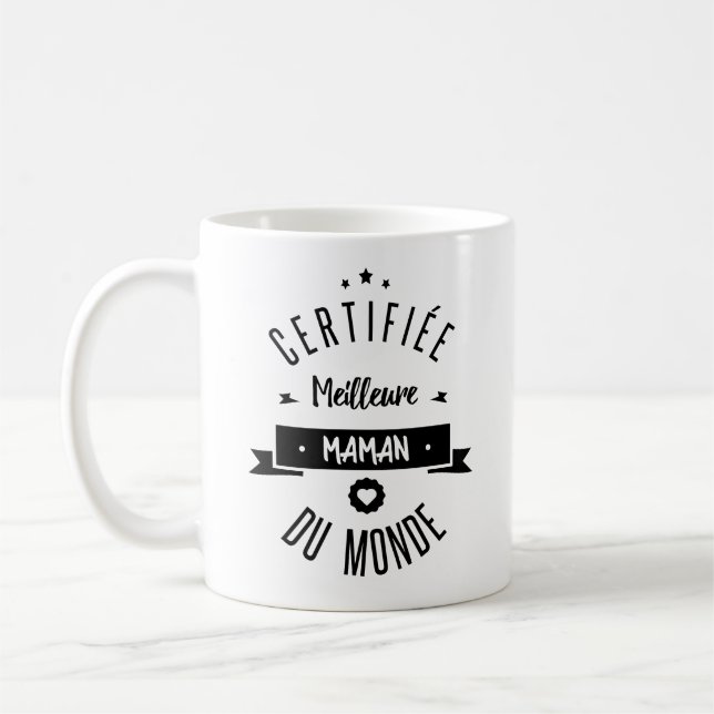 Certified as the best mum in the world coffee mug (Left)