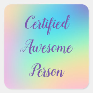 "Certified Awesome Person" Stickers