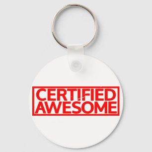 Certified Awesome Stamp Keychain