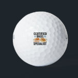 Certified Bagel Specialist Funny Jewish Hanukkah  Golf Balls<br><div class="desc">hanukkah, passover, yiddish, chanukah, jewish, menorah, jew, gift, birthday, bagel</div>