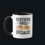 Certified Bagel Specialist Funny Jewish Hanukkah  Mug<br><div class="desc">hanukkah, passover, yiddish, chanukah, jewish, menorah, jew, gift, birthday, bagel</div>