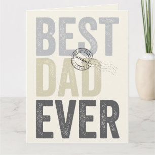Certified Best Dad Ever Father's Day Typography Card