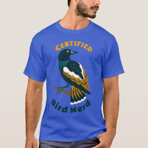 Certified Bird Nerd Backyard Birdwatching funny T-Shirt