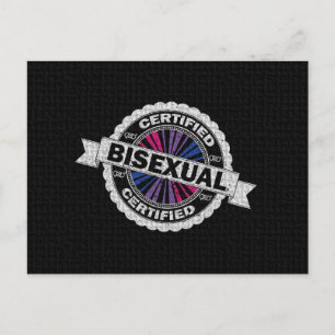 Certified Bisexual Pride Seal of Approval  Postcard