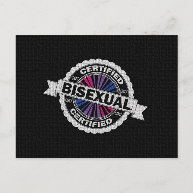Certified Bisexual Pride Seal of Approval  Postcard (Front)