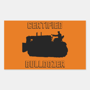 CERTIFIED BULLDOZER OPERATING ENGINEER VINTAGE STICKER