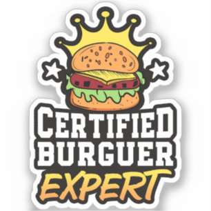 Certified Burger Expert Hamburger Handdrawn Burger